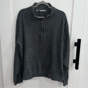 Cutter & Buck Gray 1/4 Zip Pullover Sweater Men’s XL Cotton